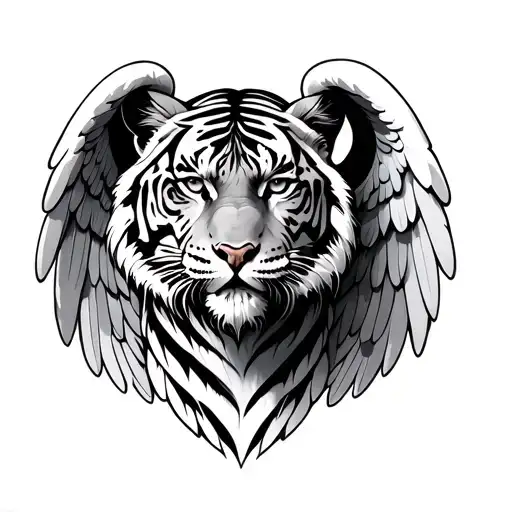 Guardian Angel Tiger Surrounded