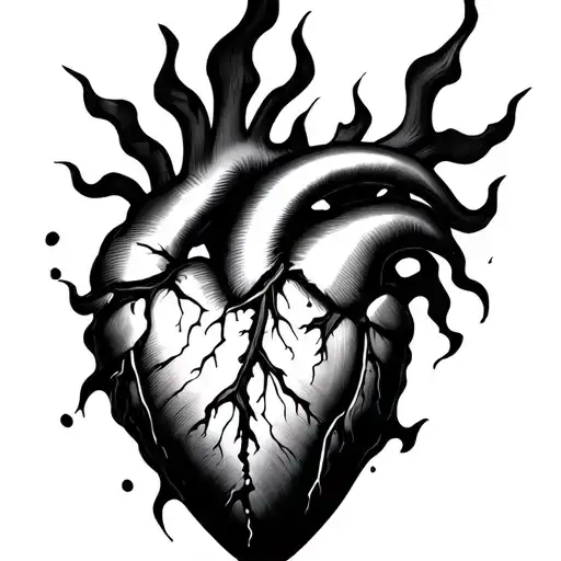 Burning Heart Thats Separated But Still Thinking About The Other Pieces
