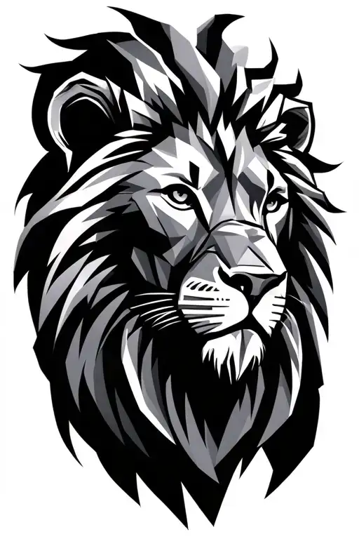 Geometric Lion Head