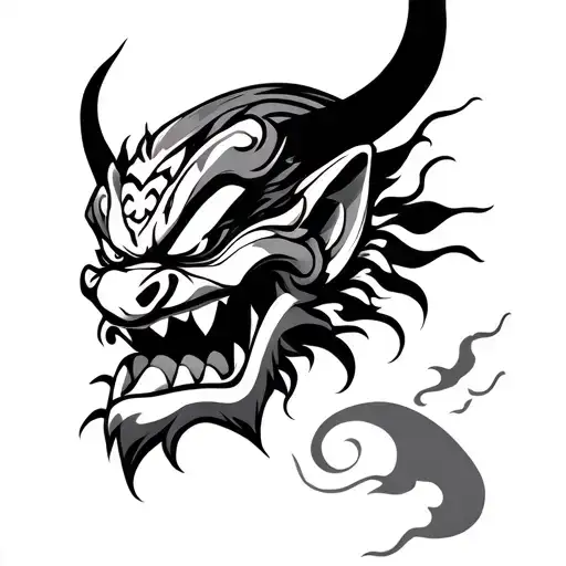 Japanese Traditional Oni Mask