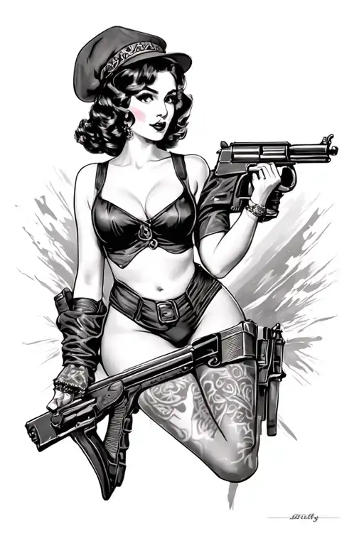 Ww2 Pinup Girl Dressed