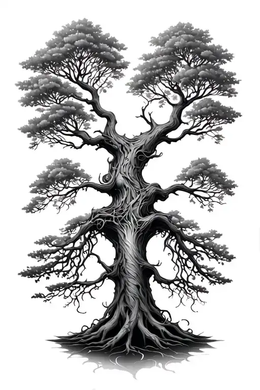 Backtattoo Of The Tree Yggdrasil