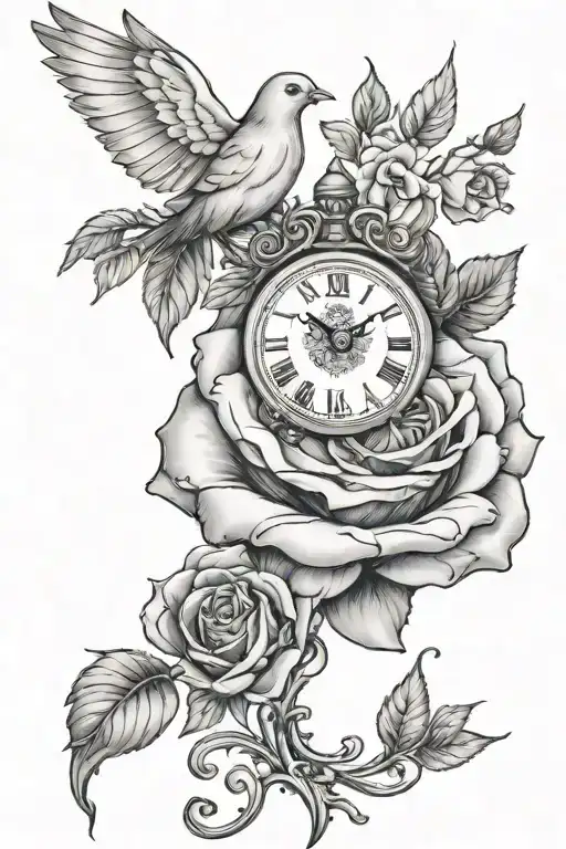Clock Rose Dove 8-9-24