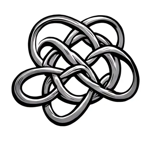 Celtic Eternity Loop With Knot Intertwined