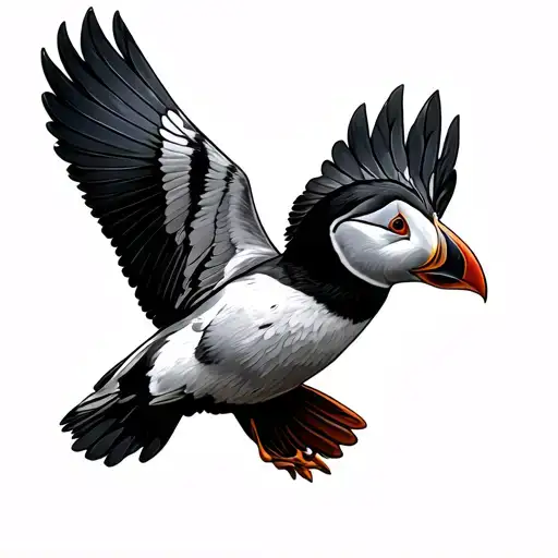 Flying Puffin