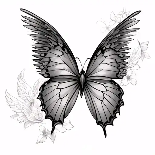 Butterfly With Angel Wings Memorial