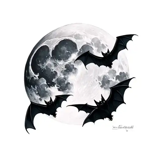 Moon And Bats