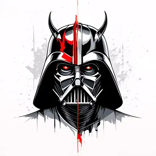 Face Half Dark Vader Half Dark Maul