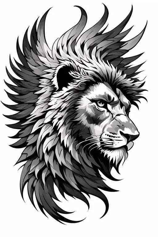 Phoenix And Lion Head