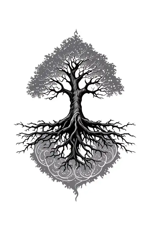Tree Of Life With Roots That Spell