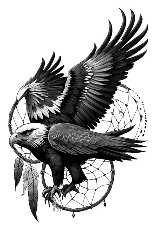 Eagle And Dreamcatcher