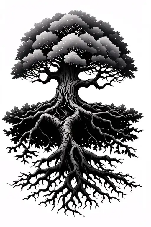 Tree Of Life With Roots That Spell Robert