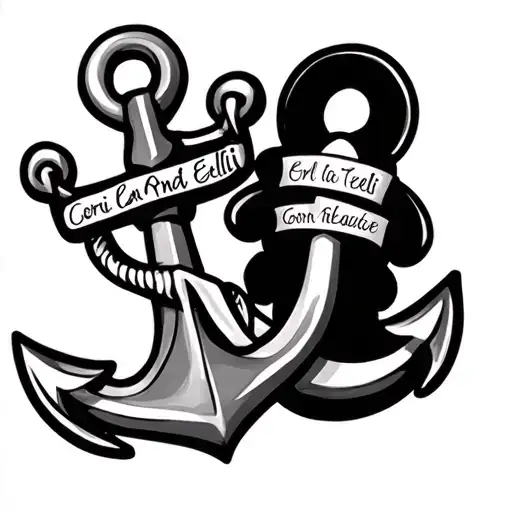 Anchor With Names Cori And Elli