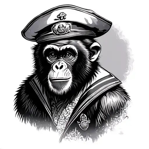 Lone Sailor As A Monkey