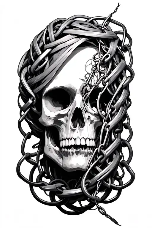 Net Of Lines And Chains