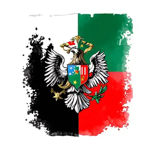 Italian Flag With Alaska Stars