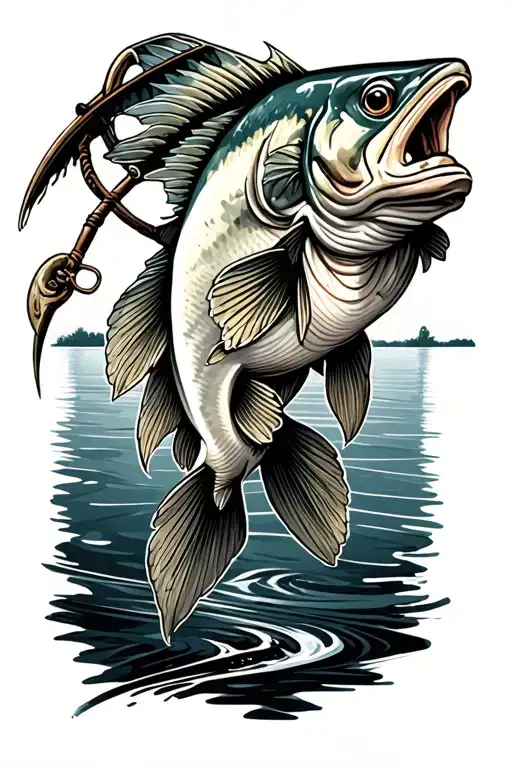 Fishing Gaff With A Fish On The Gaff Something