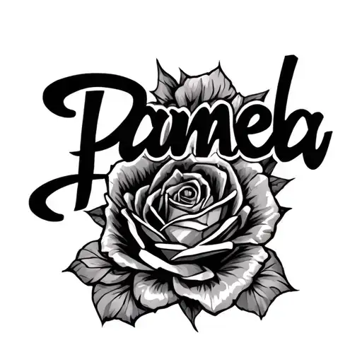 Ghetto Font With Name Tattoo Pamela