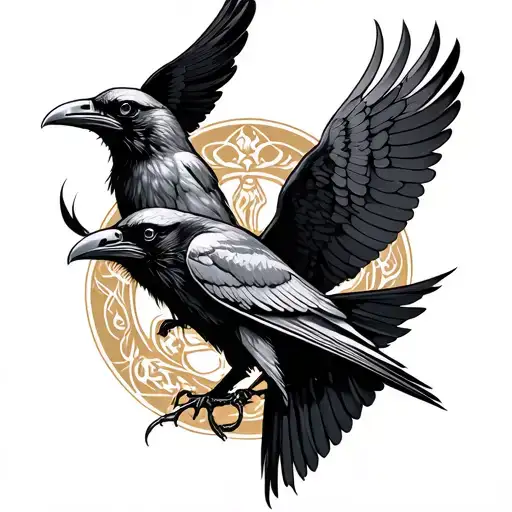 Susake Curse Mark Tattoo With Ravens