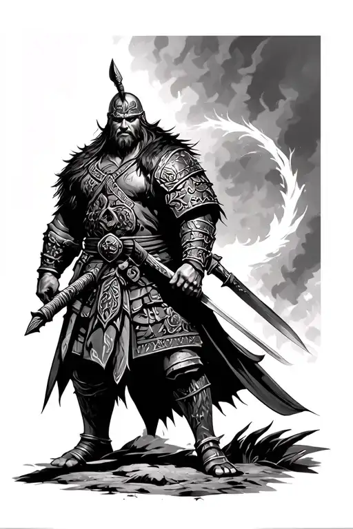 Viking Warrior Samurai Warrior Realistic