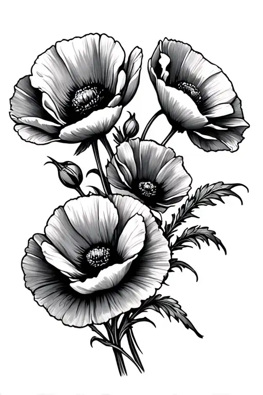 Poppy Flower Bouquet