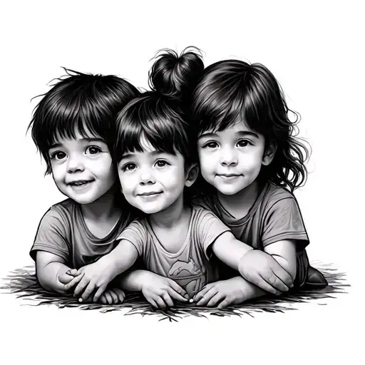 Tattoo Design For Three Kids