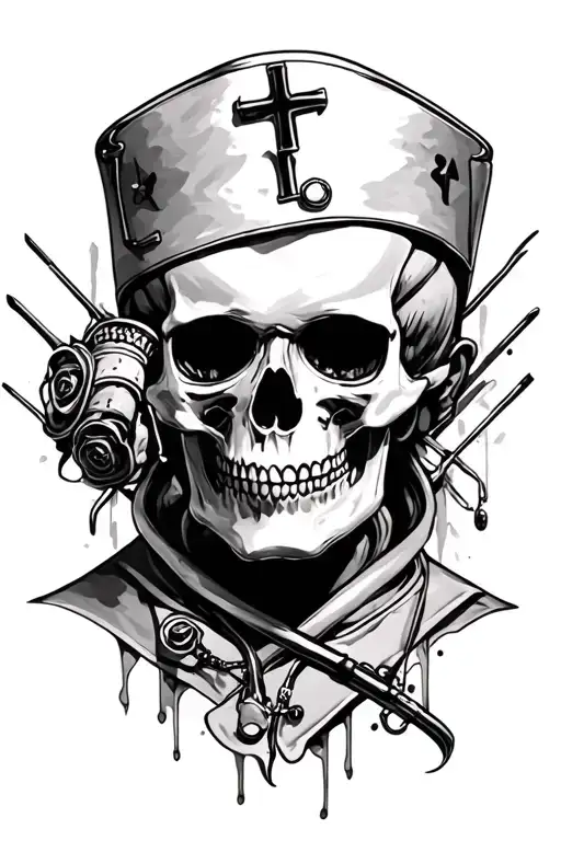 Trauma Nurse Skull Face