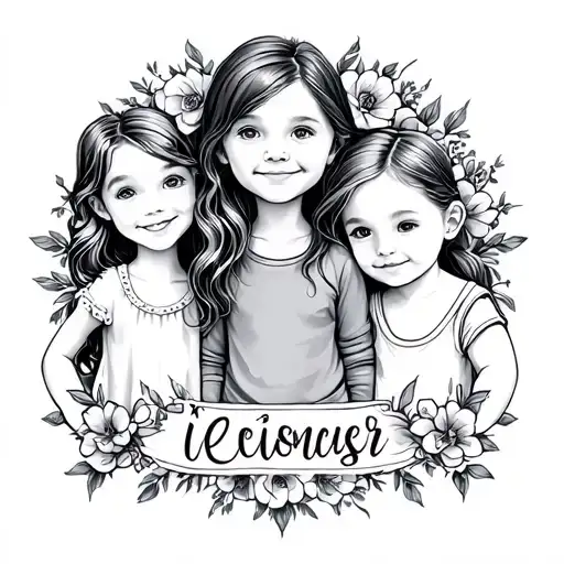 Tattoo Design For Three Kids Names In Them For Single Mom