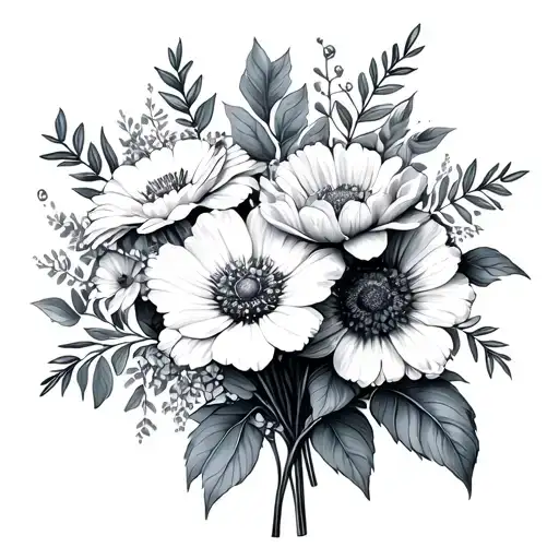 July And December Birth Flower Bouquet