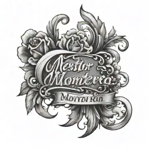 Nestor Montero Name Tattoo Design