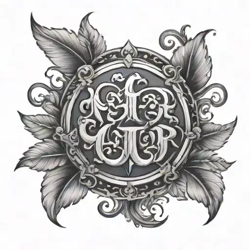 Nestor Montero Name Tattoo Design Combining Elements