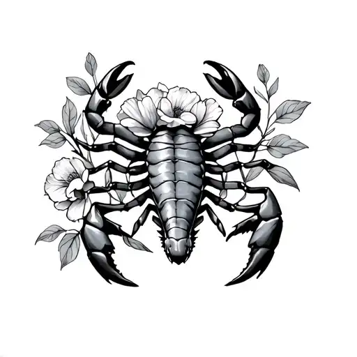 Scorpio Grown With Flowers