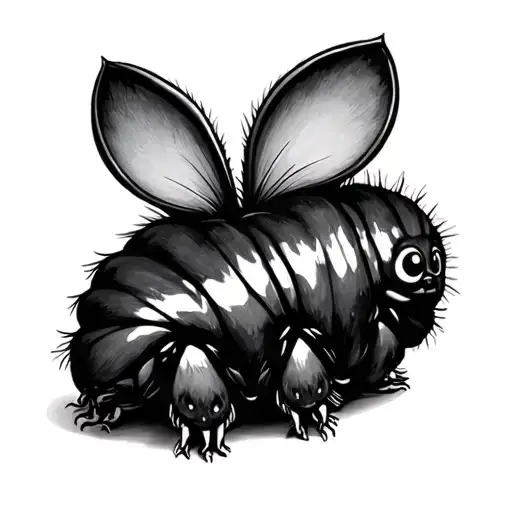 A Love Heart Catapillar With Big Ears