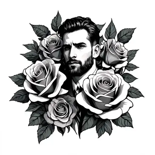 Dad With Roses Entwined