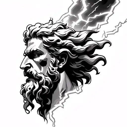 Zeus With Lightning
