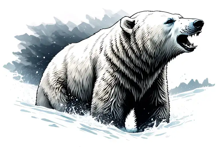 Polar Bear Roaring