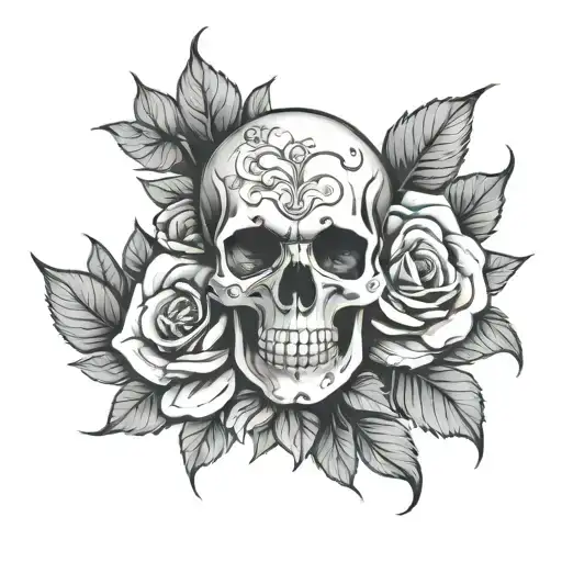 Skull And Roses