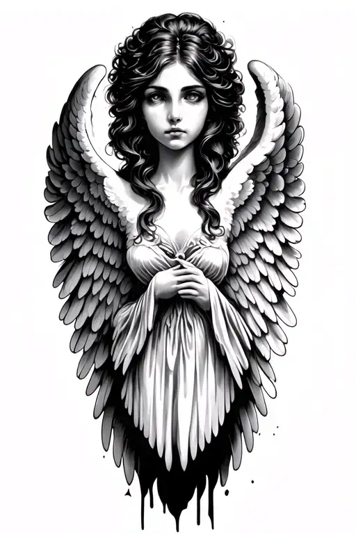 Angel Wings Woman's Eye Sunshine Rays Breaking