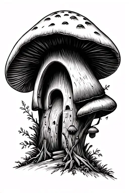 Mushroom Hut In The Woods