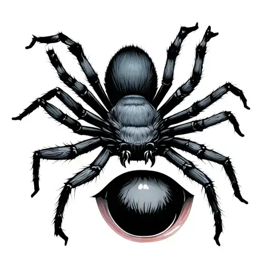 Trap Door Spider Coming Out Of A Belly Button