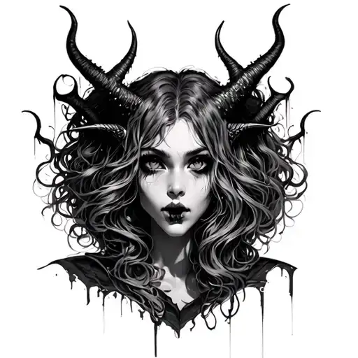 Scary Beautiful Demon Girl