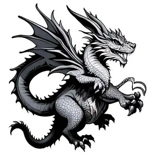 Dragon With A Rabbit Riding