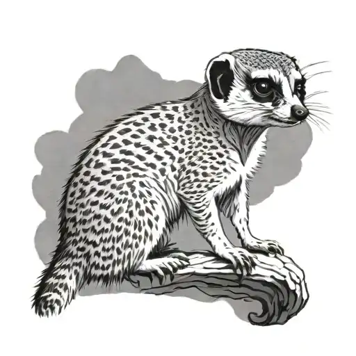 Small Meerkat Standing Tall