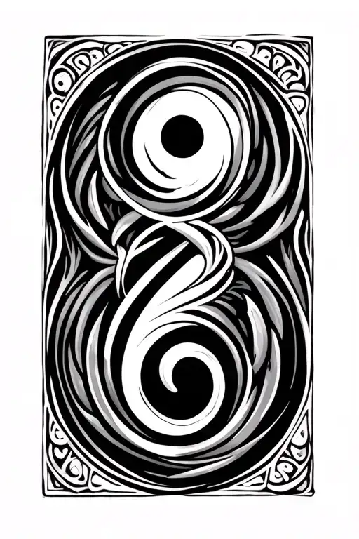 Maori Tribal Yingyang Yaggrdasil Hip Thigh