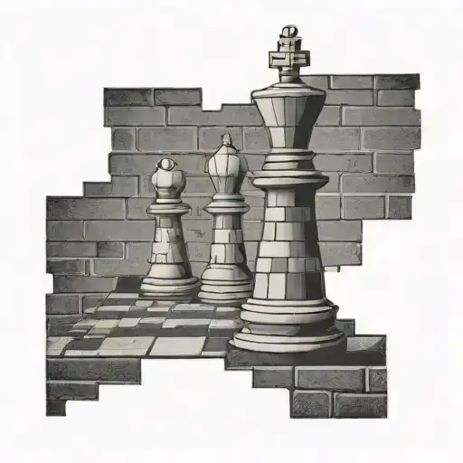 A Chess Tower Made Of Bricks