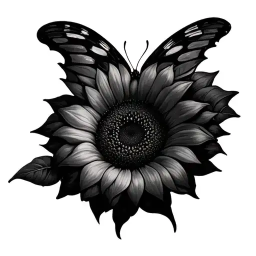 Sunflower Butterfly Emerging