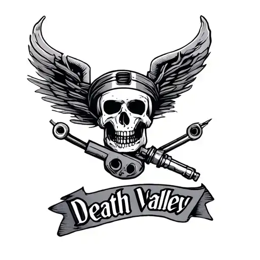 Death Valley With Bike Motor Piston