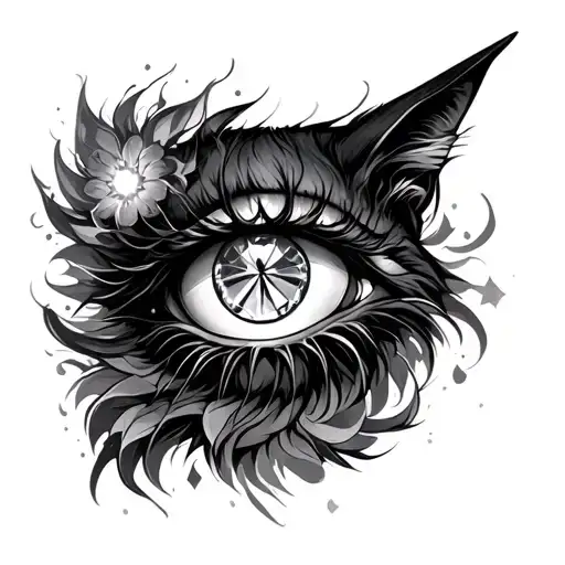 Rayven With Diamond Eye Surrounded