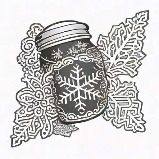 Simple Cookie Jar Snowflake