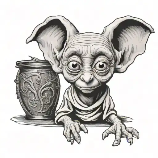 Dobby Harry Potter Cartoon Simple